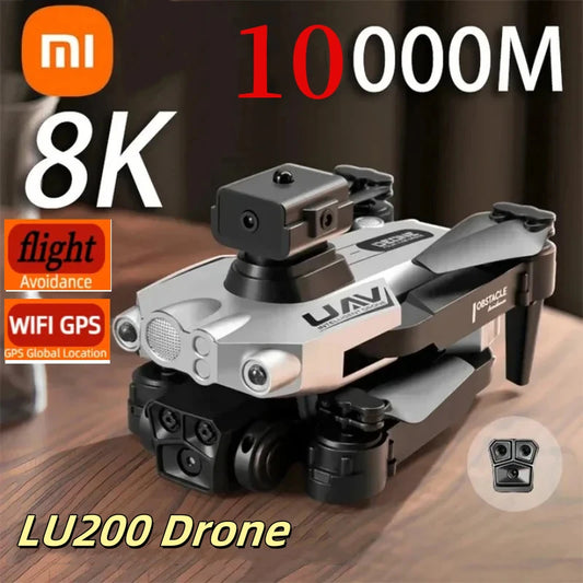 Drone Xiaomi LU200 GPS 8K avec Caméra Triple HD, Photographie Aérienne, Localisation Optique WIFI, Évitement Omnidirectionnel des Obstacles