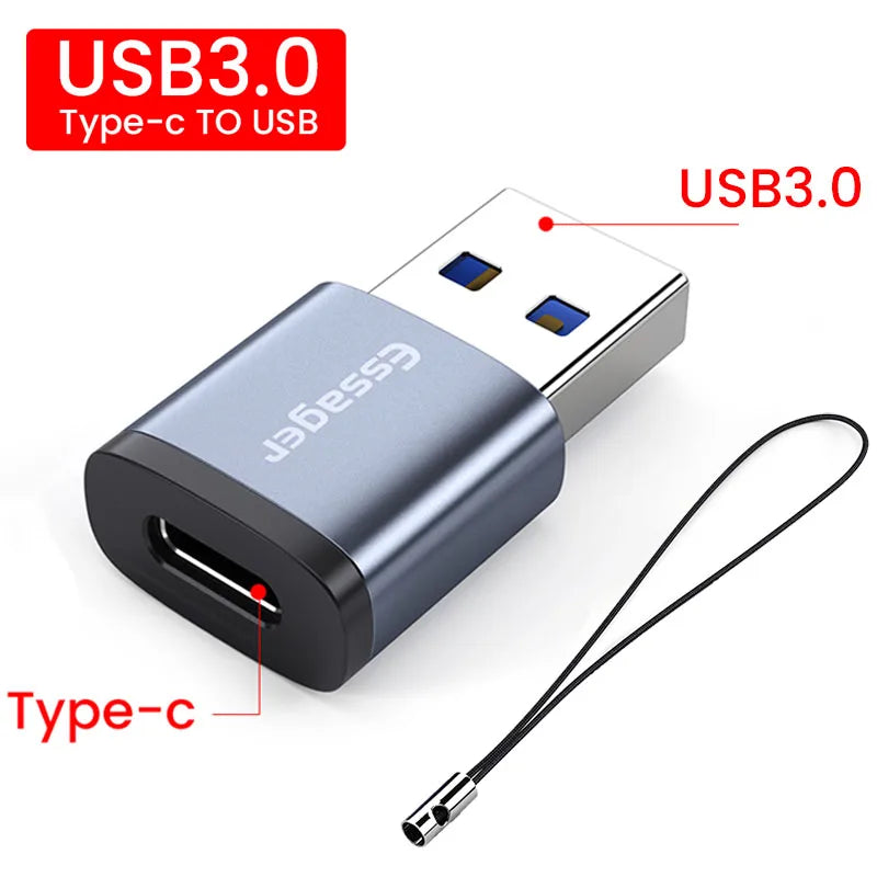 Adaptateur Essager Type C vers USB 3.0 OTG, convertisseur USB-C mâle vers USB femelle pour Macbook, Xiaomi, Huawei, Samsung S20, connexion OTG USB-C