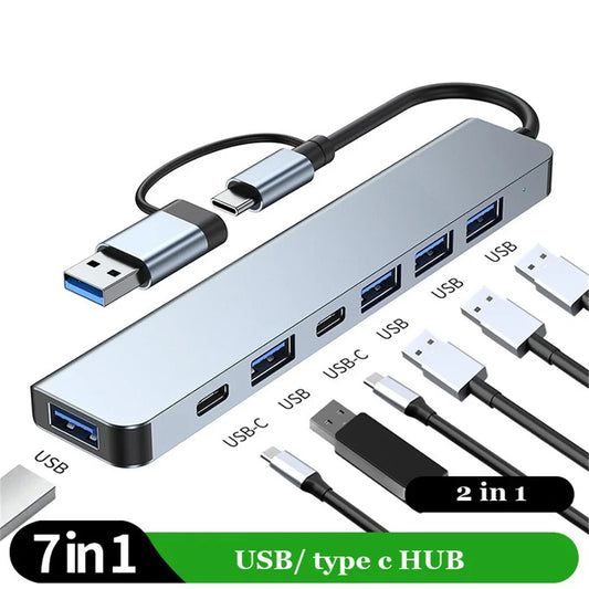 Concentrateur Multi-Port USB A/C 7 Ports