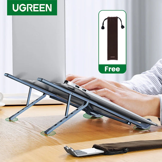 Support pour Ordinateur Portable UGREEN en Aluminium pour MacBook Air/Pro - Support Vertical Pliable pour Ordinateur Portable, MacBook Pro, Tablette et Téléphone
