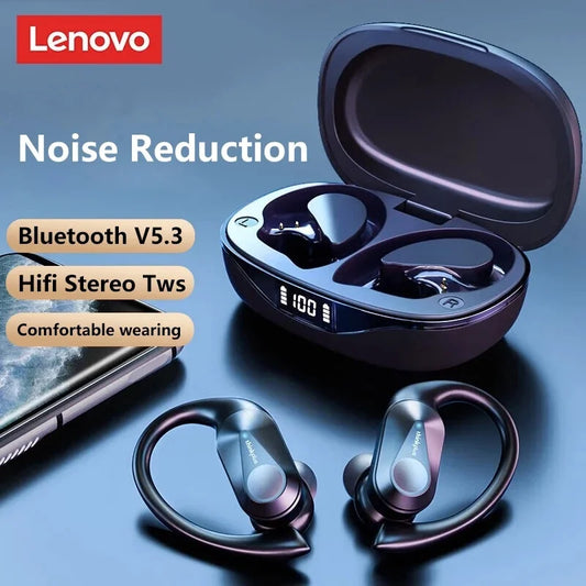 Casque Lenovo LP75 TWS Bluetooth V5.3 avec Affichage Numérique LED, Réduction de Bruit, Étanchéité et Microphone