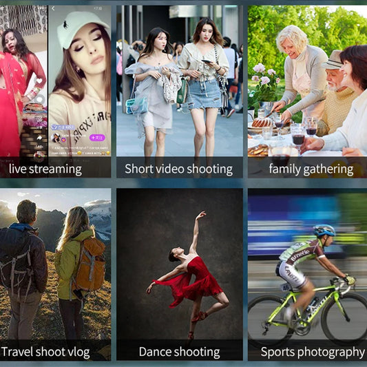 CYKE H4 Gimbal Stabilisateur 3-Axes pour Smartphone avec Suivi du Visage pour Vlog & Selfie Stick