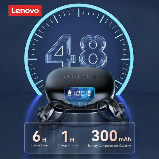 Casque Lenovo LP75 TWS Bluetooth V5.3 avec Affichage Numérique LED, Réduction de Bruit, Étanchéité et Microphone