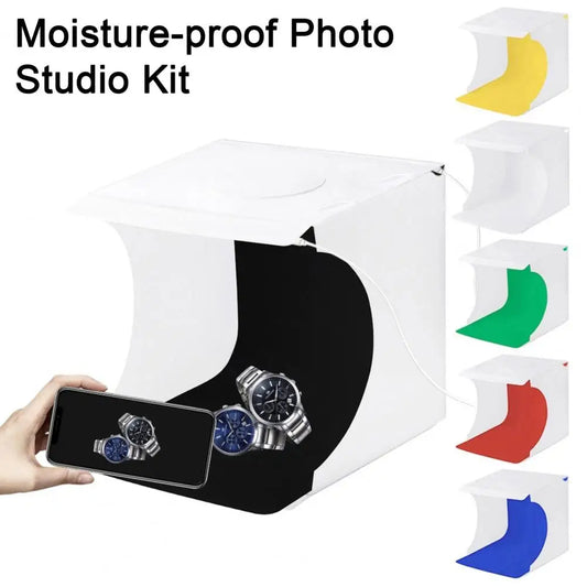 Kit de Studio Portable - Équipement Professionnel de Photographie de Bijoux, Boîte à Lumière LED avec Set de Photo Booth Portable et Petits Accessoires LED