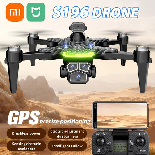 Drone XIAOMI MIjia S196GPS avec caméra HD 8K professionnelle, 5G, sans balais, évitement d'obstacles, photographie avec flux optique, pliable, jouet UAV