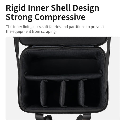 Selens Nouvelle Sacoche Imperméable à Fermeture Éclair pour Studio Photo - Kit d'Équipement Photographique - Sac à Liner Rigide de Haute Capacité pour Objectif et Appareil Photo