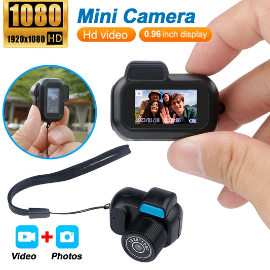 Mini Caméra Y3000 avec Écran 0.96" - Caméscope Portable 1080P CMOS pour Intérieur et Extérieur - Support Carte TF