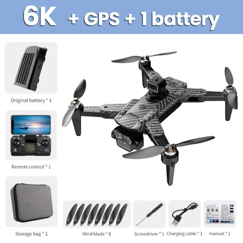 Drone XIAOMI MIjia S196GPS avec caméra HD 8K professionnelle, 5G, sans balais, évitement d'obstacles, photographie avec flux optique, pliable, jouet UAV