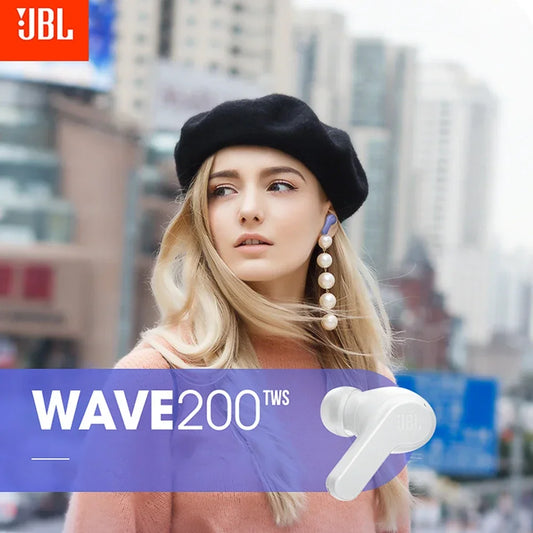 JBL WAVE 200TWS - Écouteurs Sans Fil Bluetooth 5.0 avec Microphone et Suppression Active du Bruit