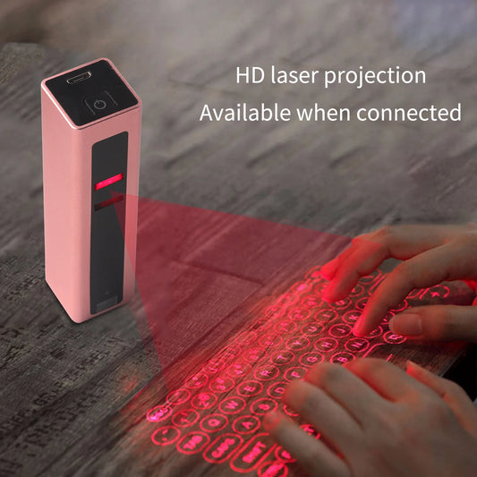 Clavier virtuel laser portable sans fil CHYI Mini Bluetooth avec projection, clavier à main, charge USB