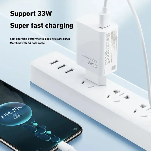 Chargeur rapide Xiaomi 120W à 4 ports USB PD 3.0 Type C Chargeur rapide Adaptateur pour iPhone 15 Samsung Huawei Chargeur mural