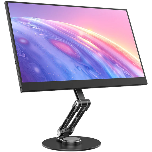 UPERFECT Support VESA pour Moniteur Simple, Compatible avec Écrans de 4.7" à 18.5", Monture de Bureau Autonome, Charge Max. 5kg