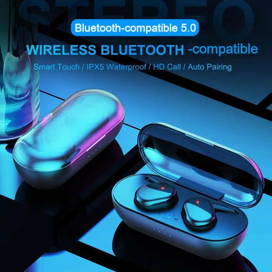 Casque sans fil Y30 Bluetooth 5.0 Écouteurs réduction de bruit Casque stéréo son Musique intra-auriculaire pour tous les smartphones