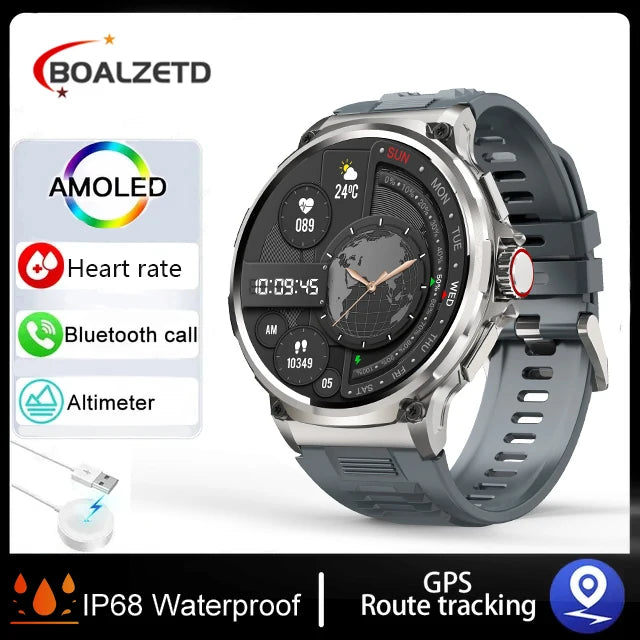 Montre Connectée Ultra HD 1.85 pouces - GPS, Appels Bluetooth, Suivi Santé et Sport - 710mAh - Compatible Huawei Xiaomi