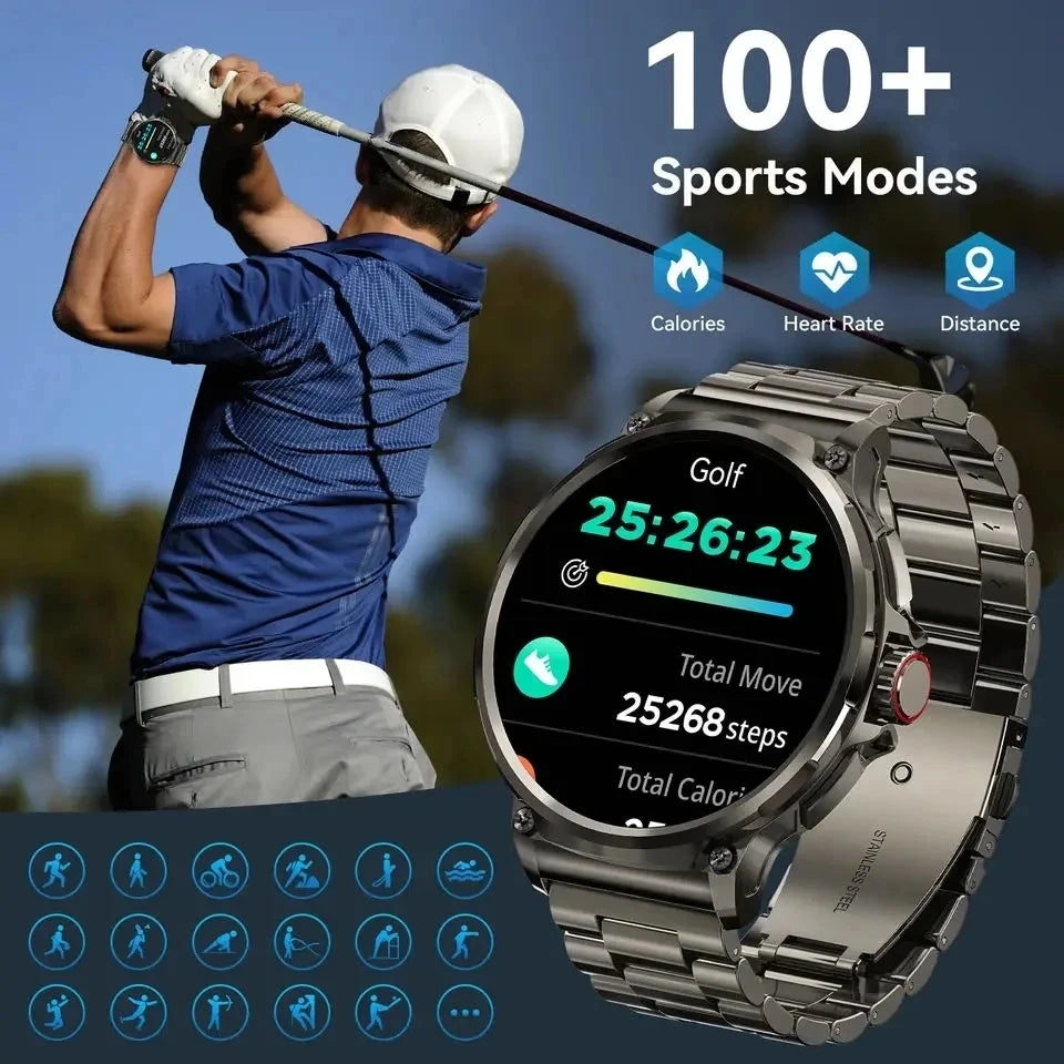 Montre Connectée Ultra HD 1.85 pouces - GPS, Appels Bluetooth, Suivi Santé et Sport - 710mAh - Compatible Huawei Xiaomi