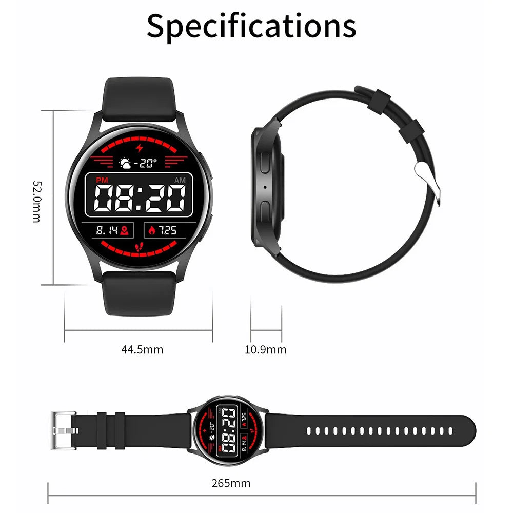 Montre connectée homme, 1.32 pouces, 128*160, Bluetooth, Appels, Suivi santé, Réveil, Montre mode femme, Multifonction