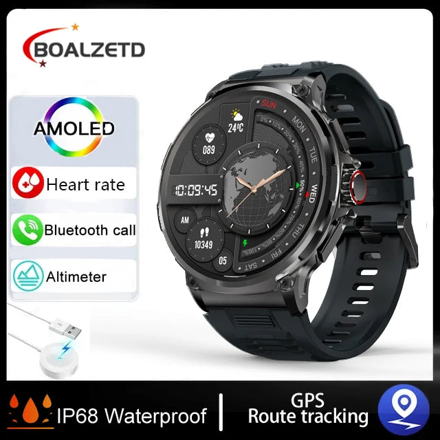 Montre Connectée Ultra HD 1.85 pouces - GPS, Appels Bluetooth, Suivi Santé et Sport - 710mAh - Compatible Huawei Xiaomi