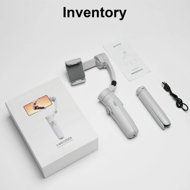 Stabilisateur de Vidéo pour Smartphone Triaxial avec Suivi Actif pour Création de Contenus Professionnels