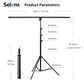 Support de Fond Portable Selens en Forme de T, Réglable, avec Cadre pour Fond de Photographie, Kit pour Studio Photo, Accessoires de Prise de Vue