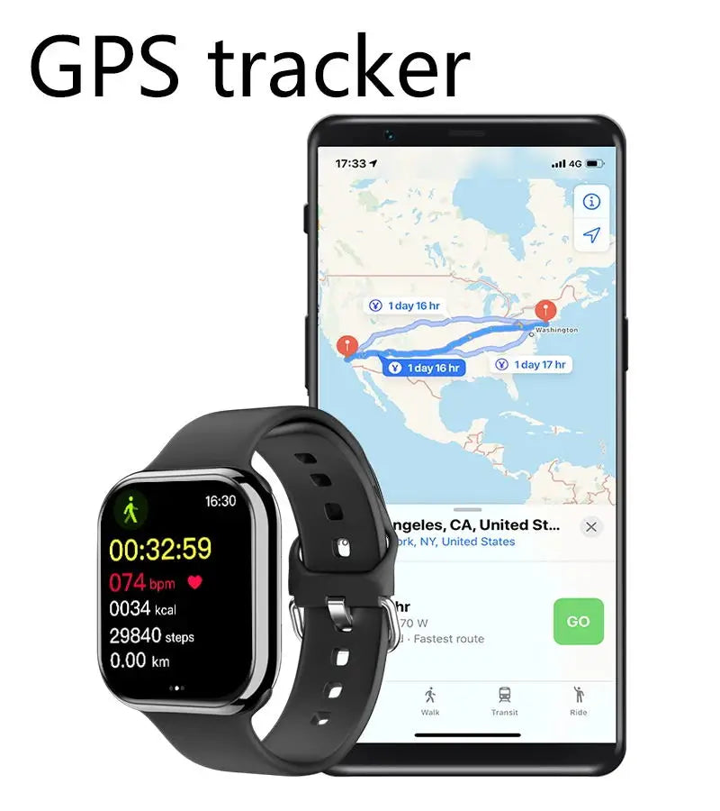 Montre Connectée Series 10 - GPS, Appels Bluetooth, Étanchéité, NFC, Suivi Santé et Sport - Compatible Android et iOS