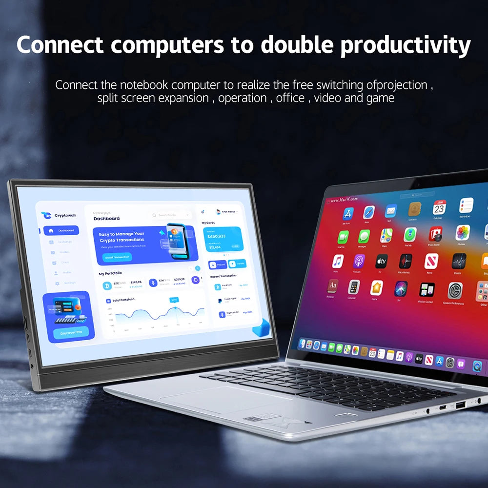 Moniteur Portable Tactile 14/15.6/16 Pouces HD LED - Écran pour Ordinateur Portable, Raspberry Pi, PS3/PS4, Xbox