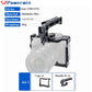 Powerwin Camera Cage Pour Sony A7R4 A7M4 A74 A7S3 avec Kit Poignée en Bois Alliage d'Aluminium Multifonctionnel Vis de Positionnement Arri