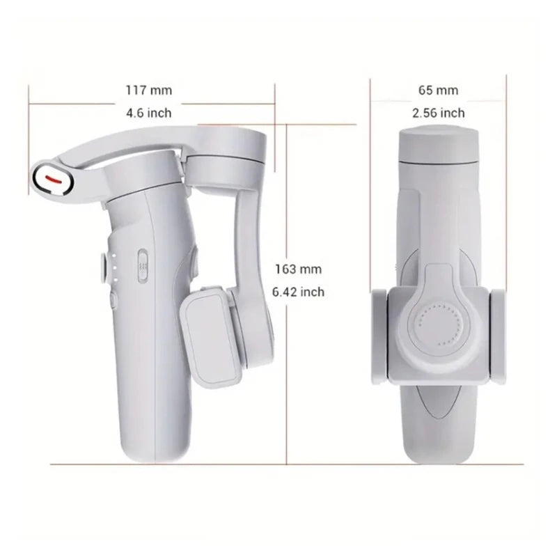 Stabilisateur de Vidéo pour Smartphone Triaxial avec Suivi Actif pour Création de Contenus Professionnels