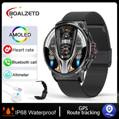 Montre Connectée Ultra HD 1.85 pouces - GPS, Appels Bluetooth, Suivi Santé et Sport - 710mAh - Compatible Huawei Xiaomi