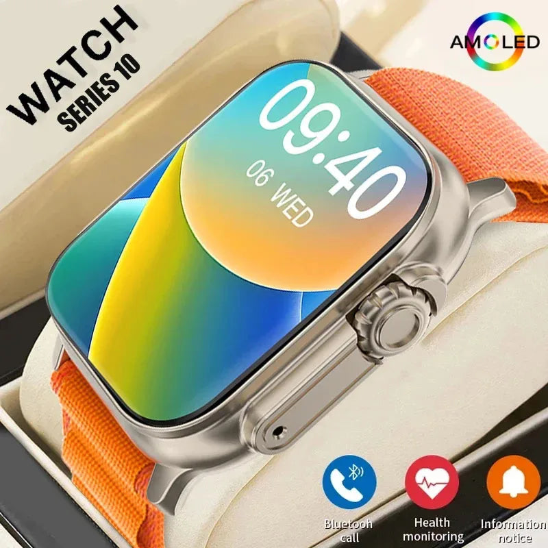 Montre Connectée Watch 10 Ultra 49mm (2024) - NFC, GPS, Appels Bluetooth, BT Music, Charge sans fil